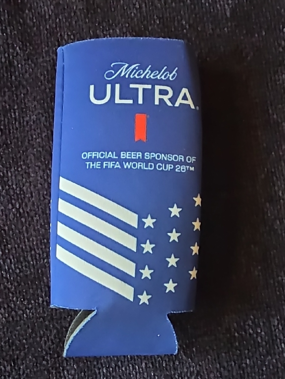 Michelob Ultra officially licensed FIFA World Cup 2026 insulated can coozie.
